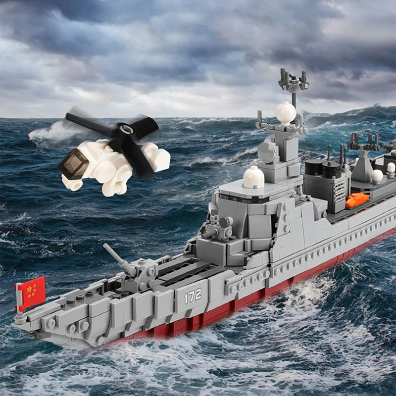 XINGBAO 06028 Новый 1359 шт Военная армейская Серия комплект эсминца строительные блоки