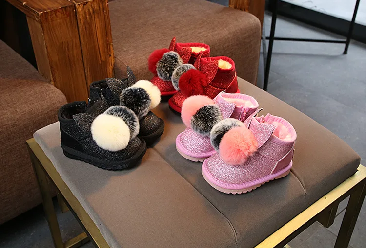 Зимняя детская хлопковая обувь для детей 1-2-3 лет, детская обувь для малышей, Детская Нескользящая хлопковая обувь с мягкой подошвой