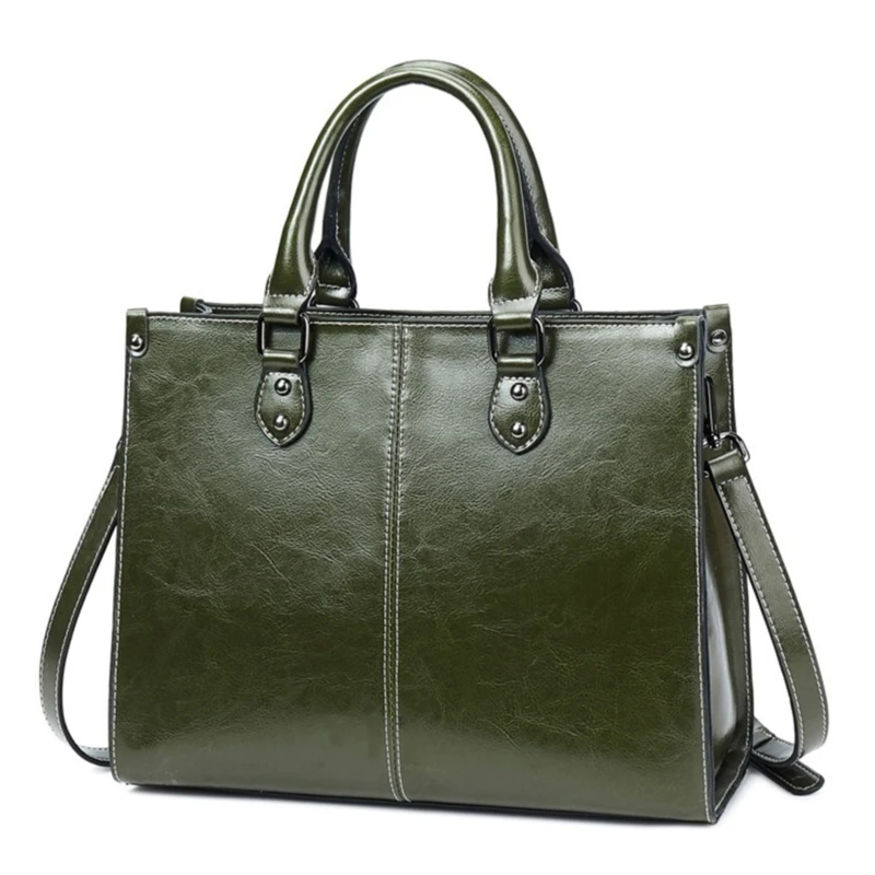 Ladies Oil Wax Stitching Leather Handbag Shoulder Messenger Bag Large Capacity Wild 4 Color | Багаж и сумки
