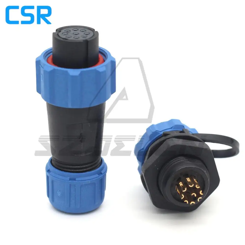 SP13 9 контактный водонепроницаемый разъем промышленная панель питания монтажный