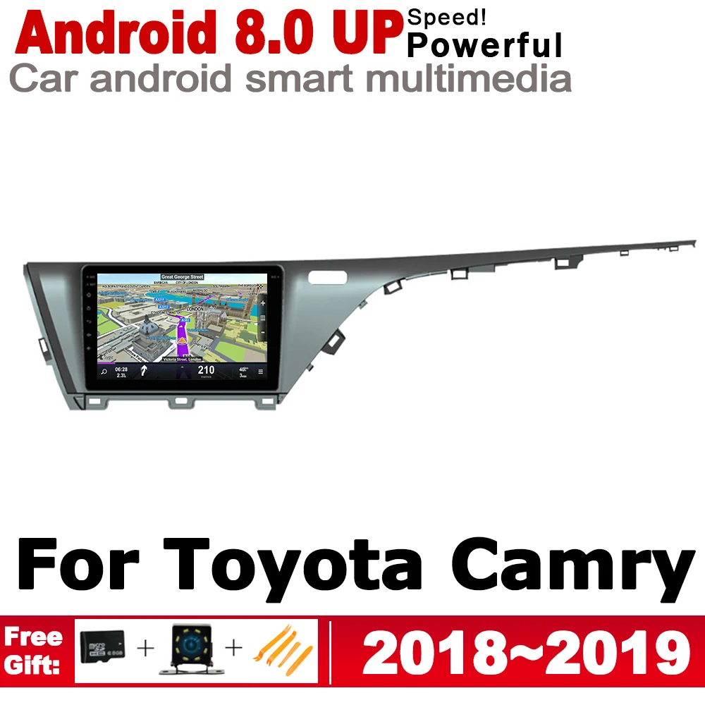 Для Toyota Camry 2018 2019 дюймов типоразмер 2DIN проектор GPS навигация мультимедийная