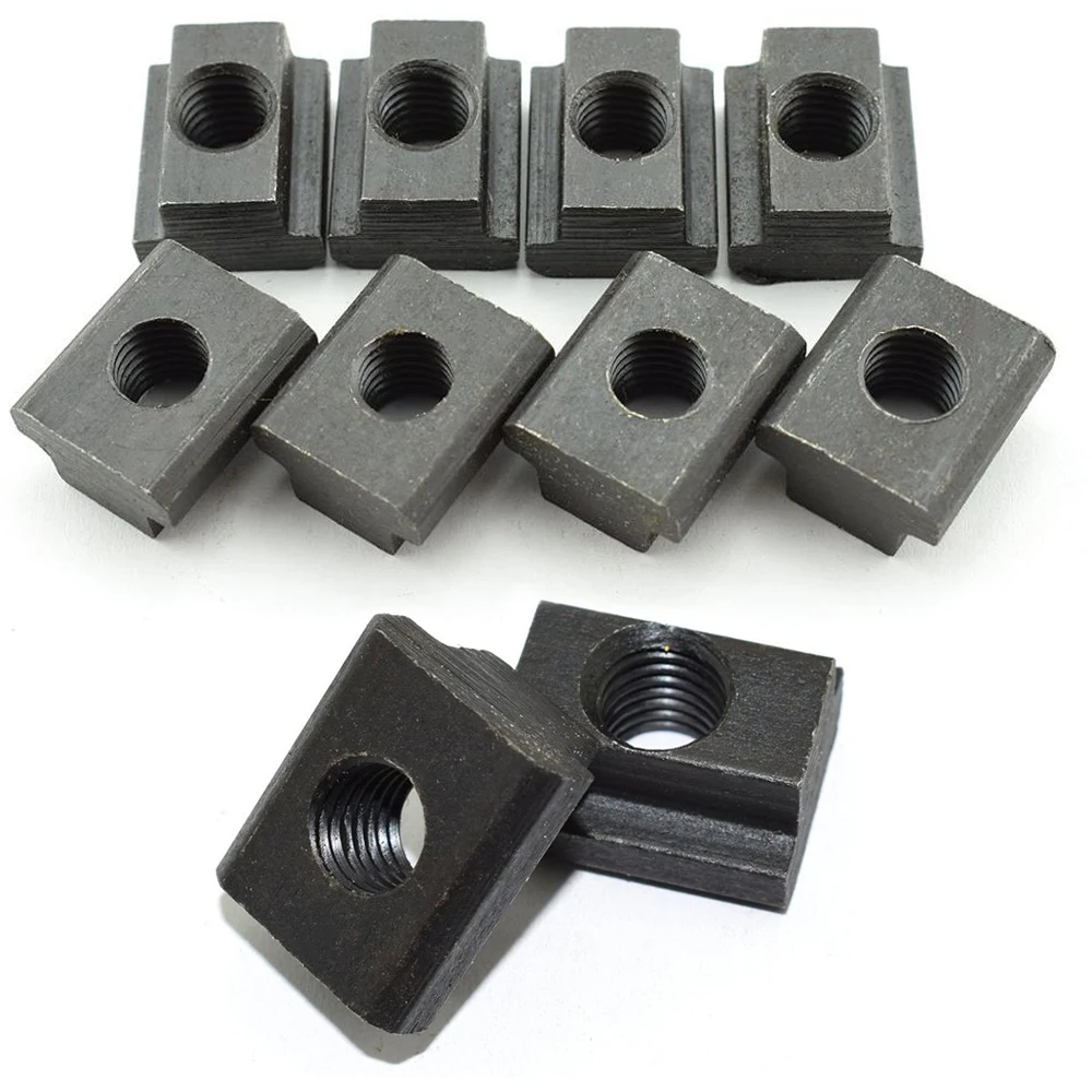 

4 Pcs 8 Pcs T-Slot Nuts M10 Clamping Table Slot Milling T Sliding Nut Block Slot Machine Accessory