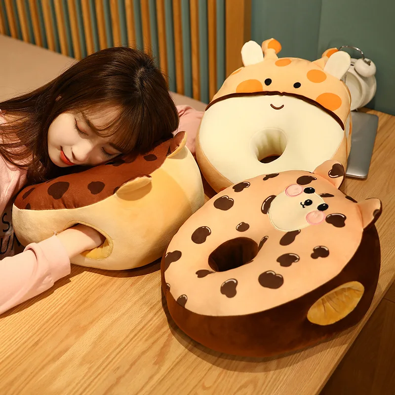 

Hot 1pc 35cm Lovely Huggable Cartoon Giraffe Bear Dog Nap Pillow Stuffed Soft Back Cushion Funny Gifts For Kids Birthday