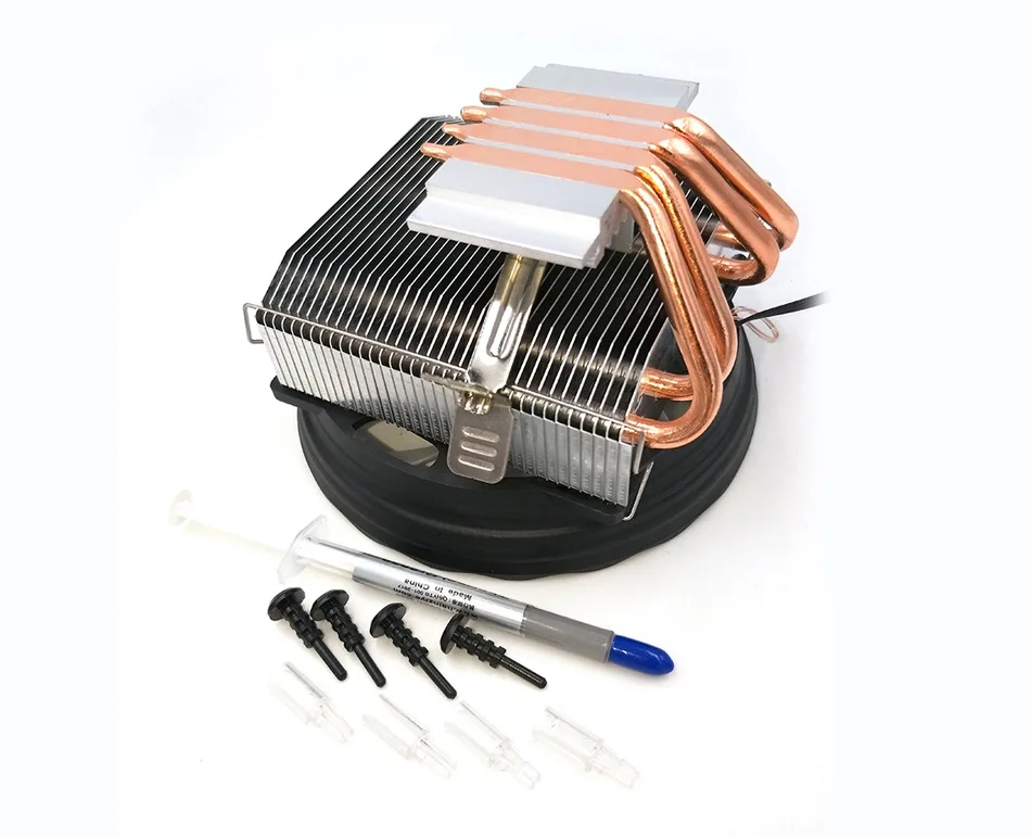 

4 Heat Pipes CPU Cooler RGB 120mm PWM 3/4 Pin PC Radiator quiet for Intel LGA 2011 1150 1151 1155 AMD AM3 CPU Cooling Fan