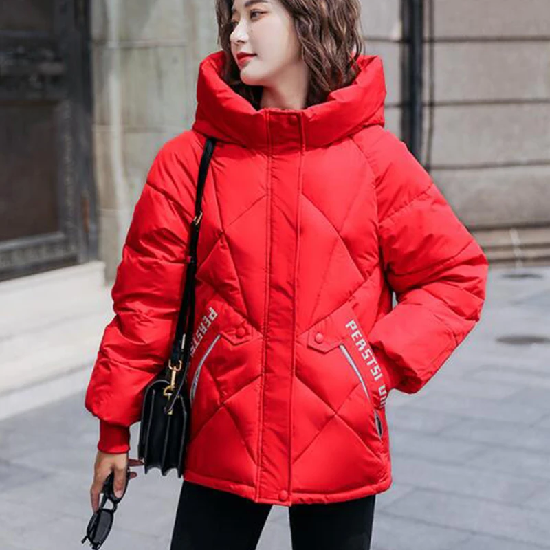 Модное зимнее пальто женская повседневная куртка толстая парка с хлопковой