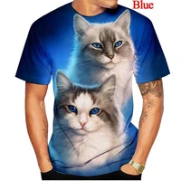 2021 fun newest cat 3d print cool t shirt menwomen short sleeve summer tops beauty tshirt fashion animal oversized t shirt