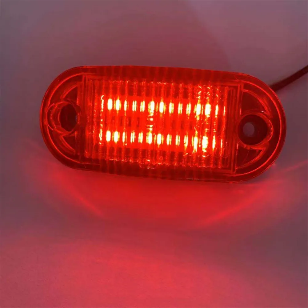 

10-30V Side Marker Lights 6 Led 8Pcs Plastic Red With Screws Brand New