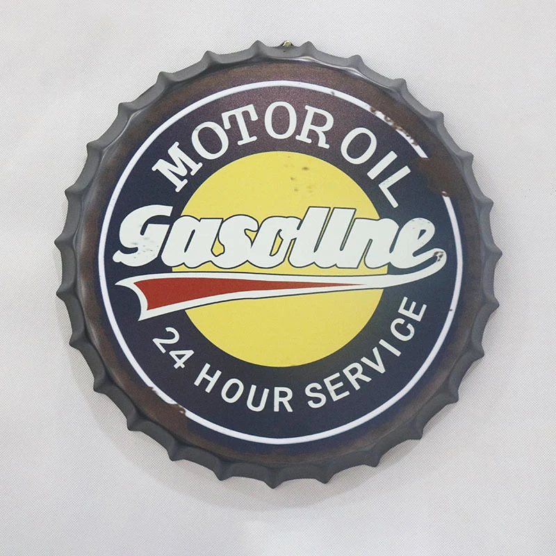 

Metal Round Plate Signs Beer Brand Free WIFI Art Decoration Crafts Beer Cap Tin Sign Wall Plaques Bar Garage Retro Plaque Decor