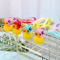 oemodm silicone little yellow duckling doll keychain wholesale car pendant creative gift bag decoration
