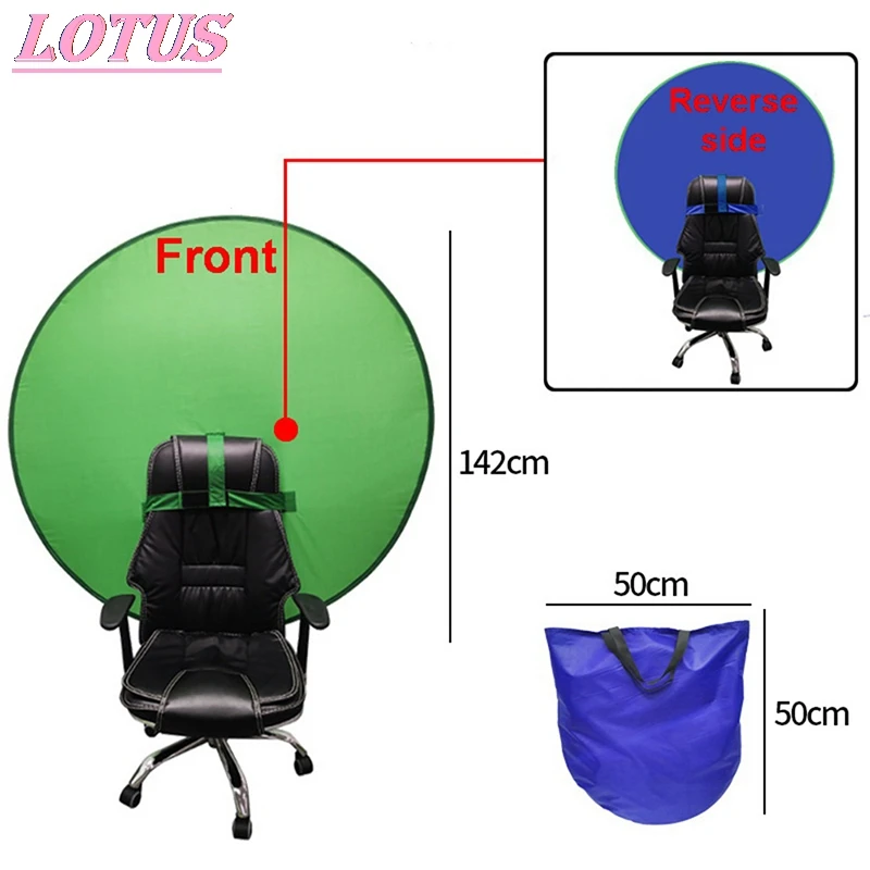 

Natural fiber green screen background photography background portable folding reflector for live video background panel 1pc