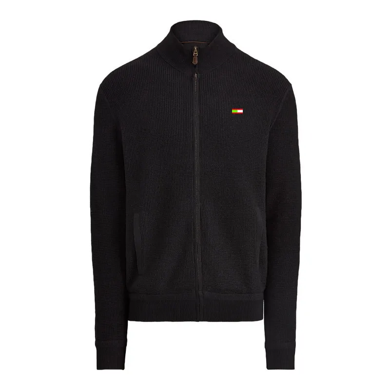 

European Style High Quality Brand Men's Classic Cotton Turtleneck Full-Zip Knitted Cardigans Sweater Coat YM 8503