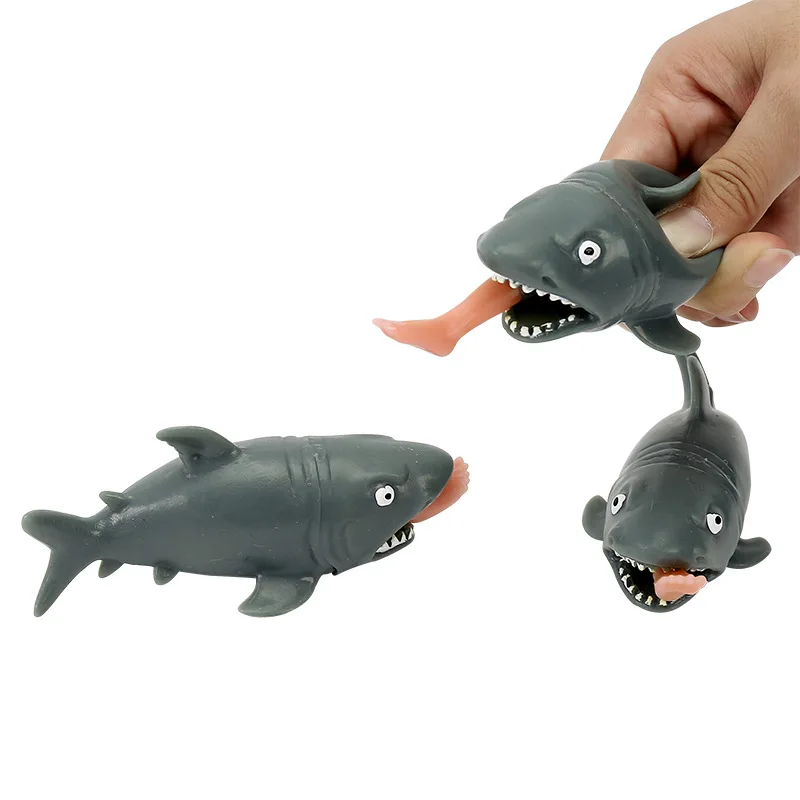 Хэллоуин Креативный новый странный Cannibal Shark Prank Забавная детская игрушка подарок