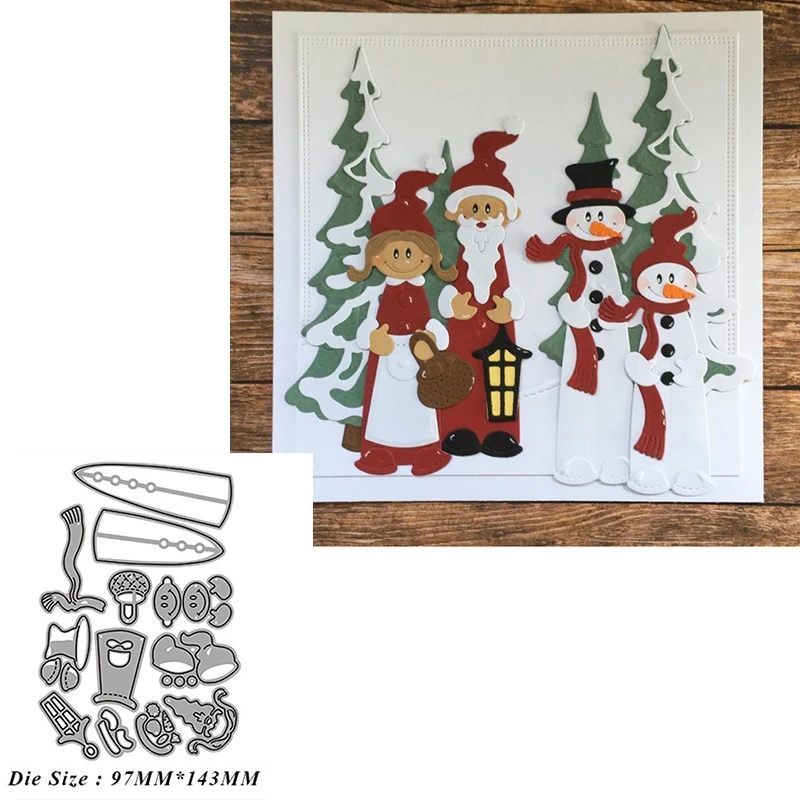 Металлические высекальные штампы для скрапбукинга Рождественская Кукла