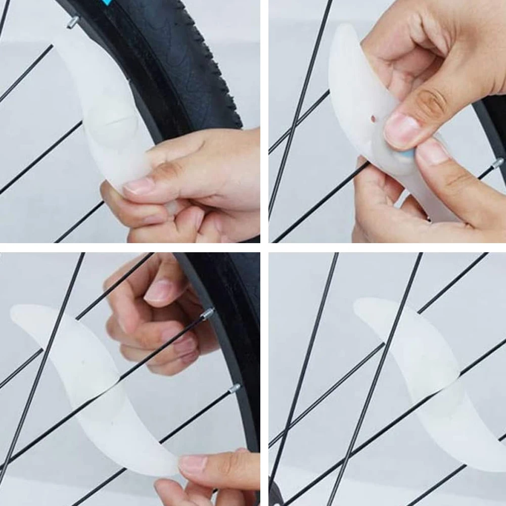 

Bicycle Spoke Light 4PCS Waterproof 3 Lighting Mode LED Bike Wheel Light Easy Install Bicycle Safety Warning Light With Battery