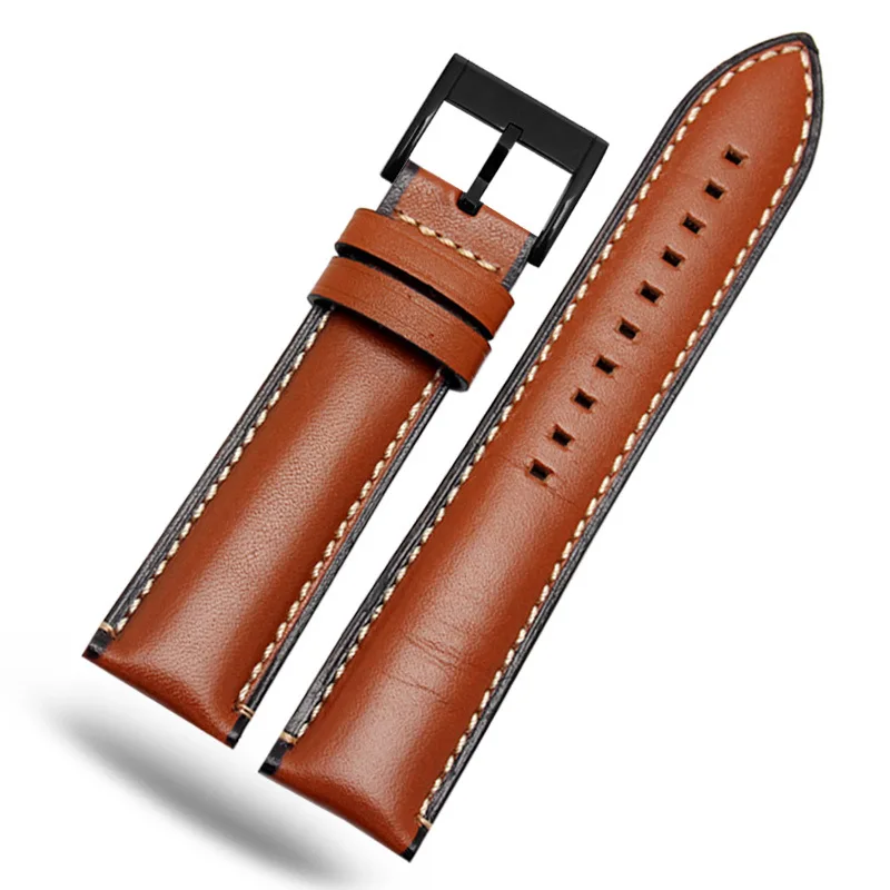 Новый ремешок из натуральной кожи 20 мм 22 24 для часов fossil FTW1114/FS5151 кожаный браслет с
