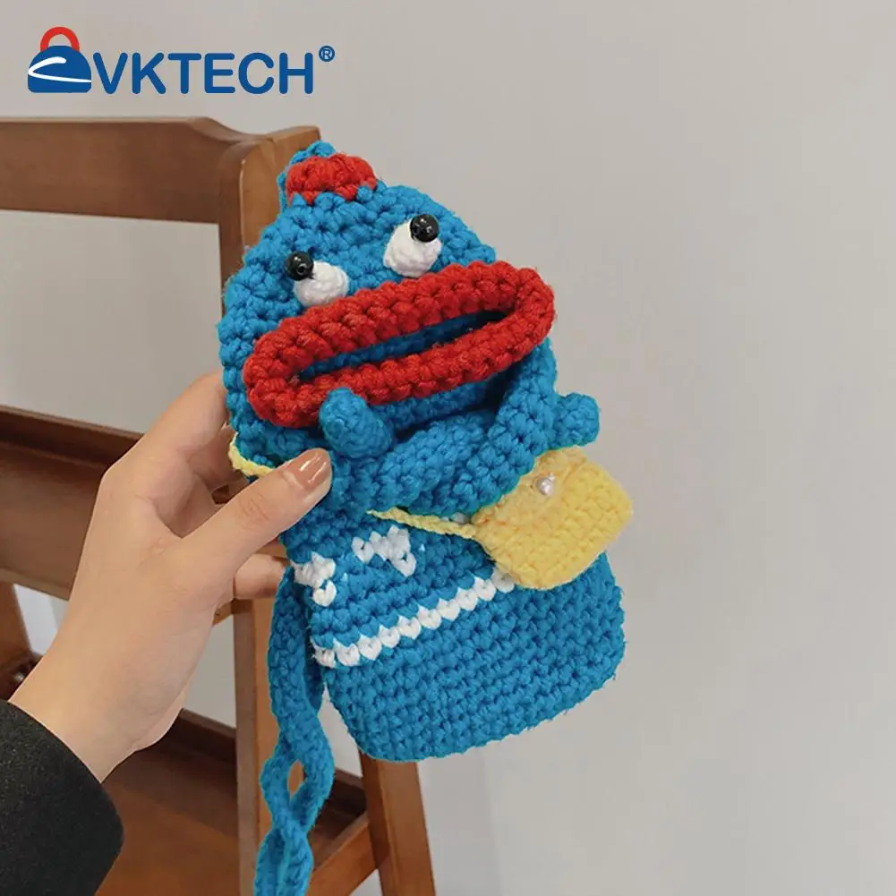 

Женская сумка-Кроссбоди ручной работы с мультяшным рисунком, женские сумки губы-сосиски, вязаные маленькие сумки-мессенджеры «сделай сам»