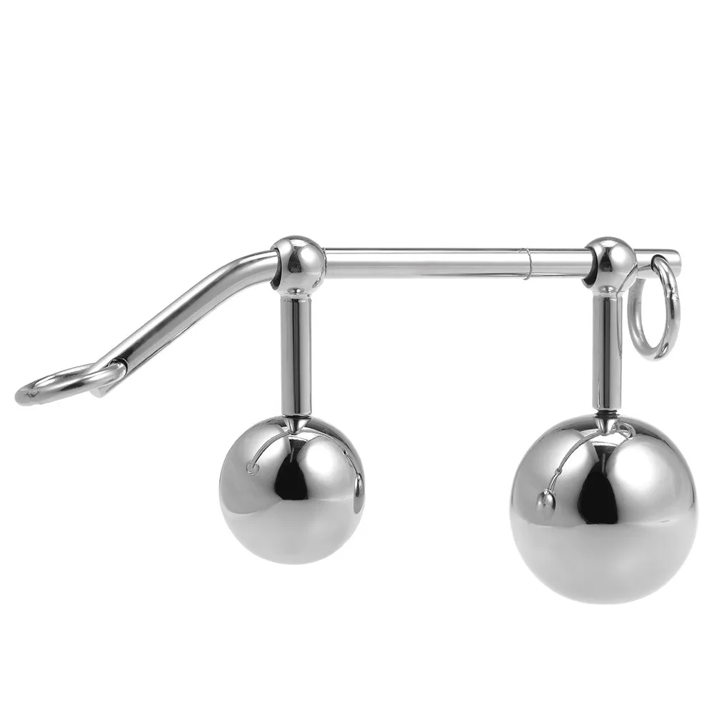 Женский анальный Вагина двойные шарики заглушка в стальной целомудрия мяч