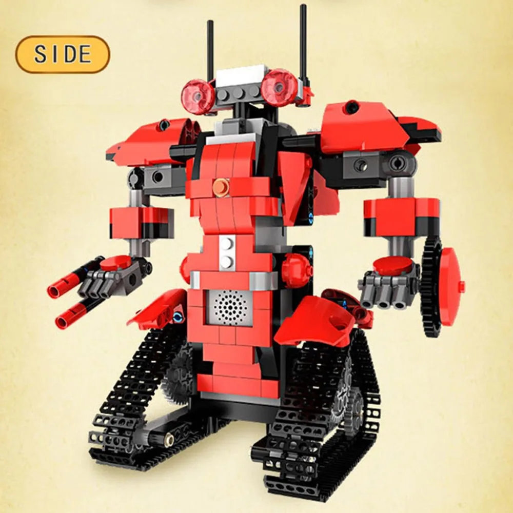 392 шт. M1 4CH пульт дистанционного управления DIY RC строительные блоки Rover Robot игрушки блоки конструктора с 360 вращением на месте для подарка детям