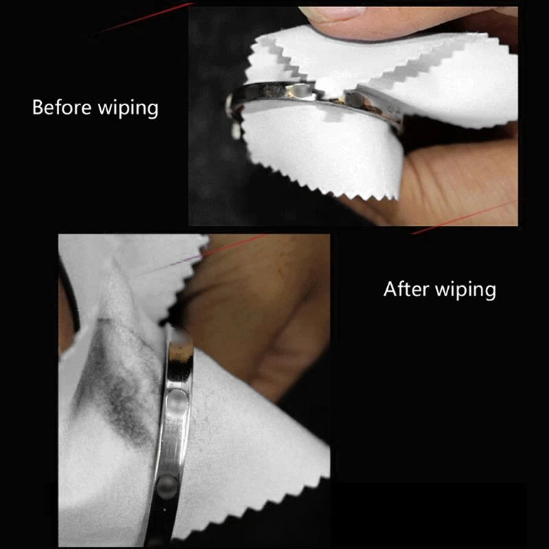 10 шт. милый Вишневый Двусторонняя полировки салфеток для чистки ювелирных