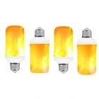 Светодиодный E27 пламени лампы 3 Вт, 5 Вт, 9 Вт, 12 Вт, светодиодная лампа-кукуруза Творческий мерцающего светодиодный светильник B22 динамический эффект пламени 110V-220v E14 светильник ing лампа
