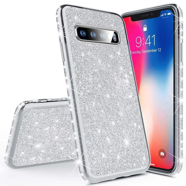 Блестящий силиконовый чехол для Samsung Galaxy S9 S10 J4 J6 A6 Plus A7 A8 A9 2018 A10 A20 A20E A30 A50 A70 A10S A90 A5