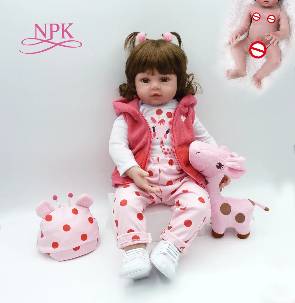 

Bebes Reborn Doll 48cm Silicone Reborn Baby Doll Adorable Lifelike Toddler Bonecas Girl Menina De Surprice Doll With Giraffe