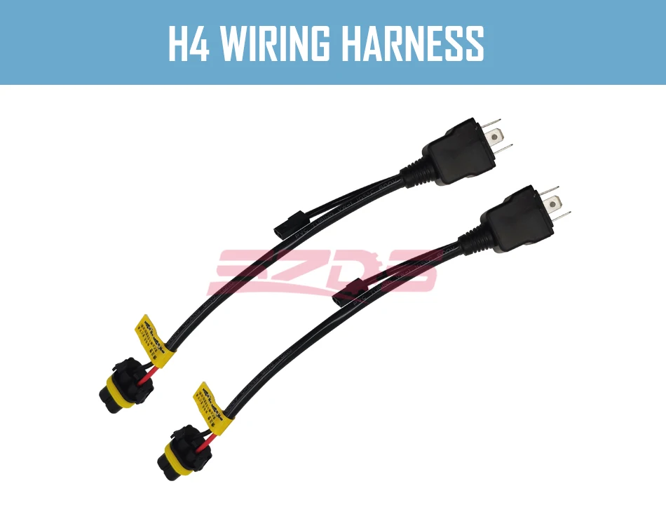 SZDS Bi Xenon 35 Вт 55 Вт H4 12 В 2 шт кабельный жгут для H4 9003 Hi/Lo Bi-лампы Xenon HID проводки контроллеры Play and plug