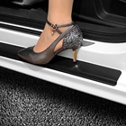 Наклейки на пороги автомобиля из углеродного волокна, 4 шт., наклейки, аксессуары для Mercedes-Benz W168, W169, W176, W177, W190, W205, W210, W222, C180, C200