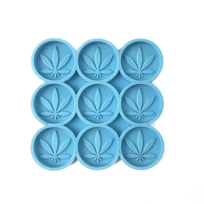 

DIY 9-Cavities Leaf Checkers Epoxy Resin Mold Pendant Decoration Silicone Mould