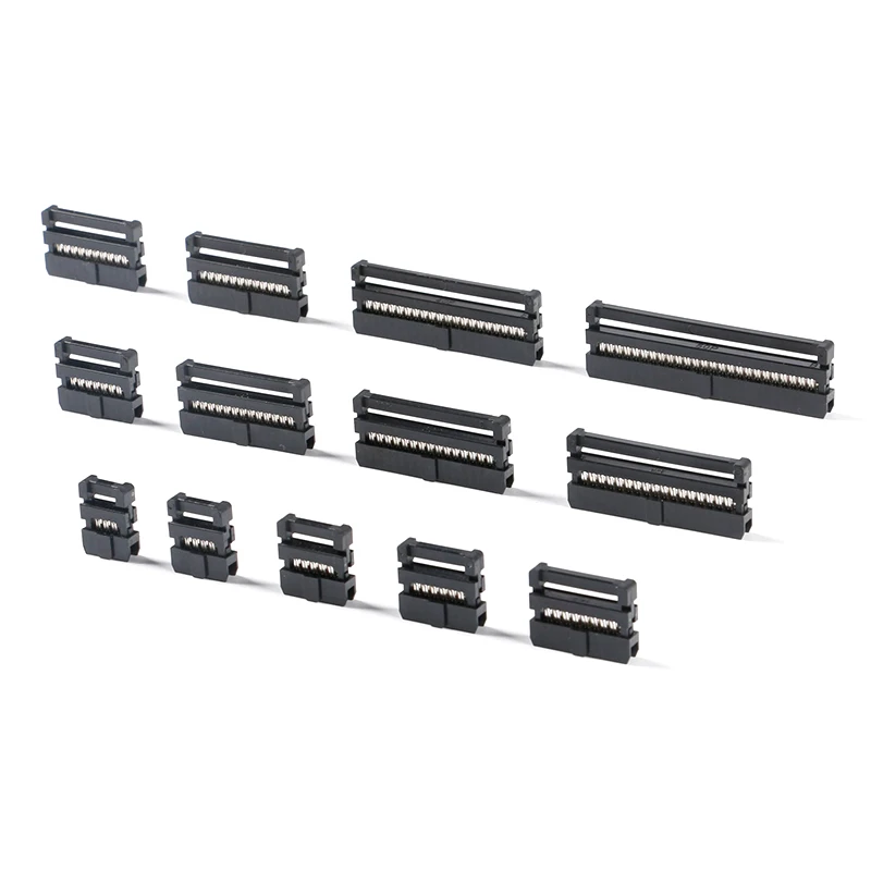 

50Sets/Lot Dual Row 2.0mm 2.0 IDC Socket Female Pin Header Connector 3-In-1 FC-6P/8P/10P/12P/14P/16P/20P/24P/26P/30P/34P/40P