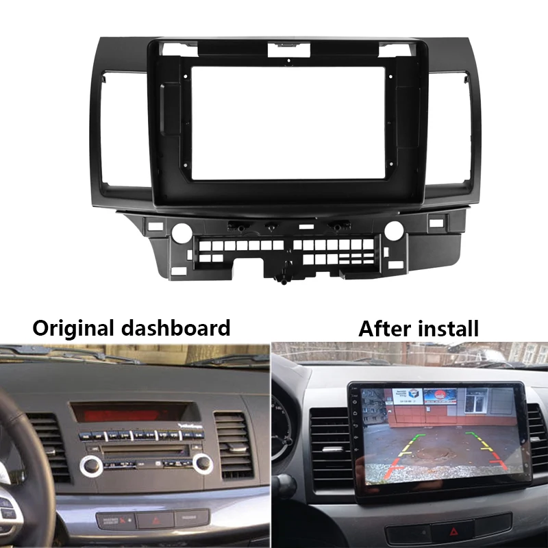 10.1 Car Radio Fascia for Mitsubishi Lancer X Galant Fortis 2007+/Proton Inspira 2010+ Stereo Installation Replacement Faceplate |