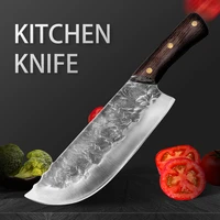 7 7 chef knife handmade forged bone chopper chinese kitchen knife 5cr15 high carbon steel steel cooking tools
