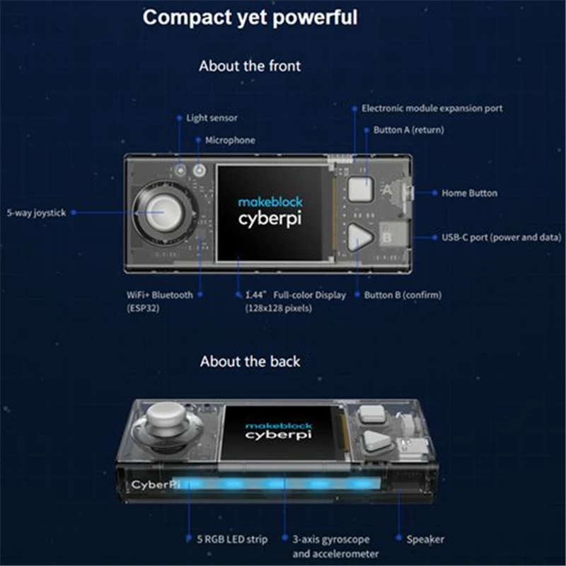 Makeblock Cyberpi Go Kit сетевой микроконтроллер AIOT/программирование питона Обучающие