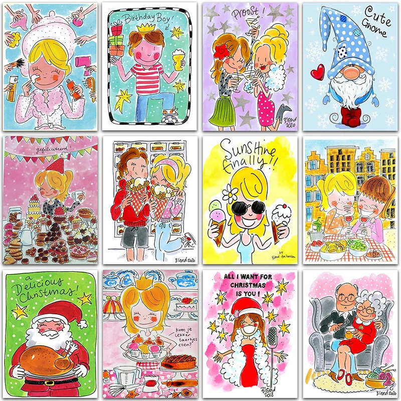 

5D DIY Diamond Painting Kit Cartoon girl Blond Amsterdam Full Square&Round Diamond mosaic embroidery Cross stitch home decor Art