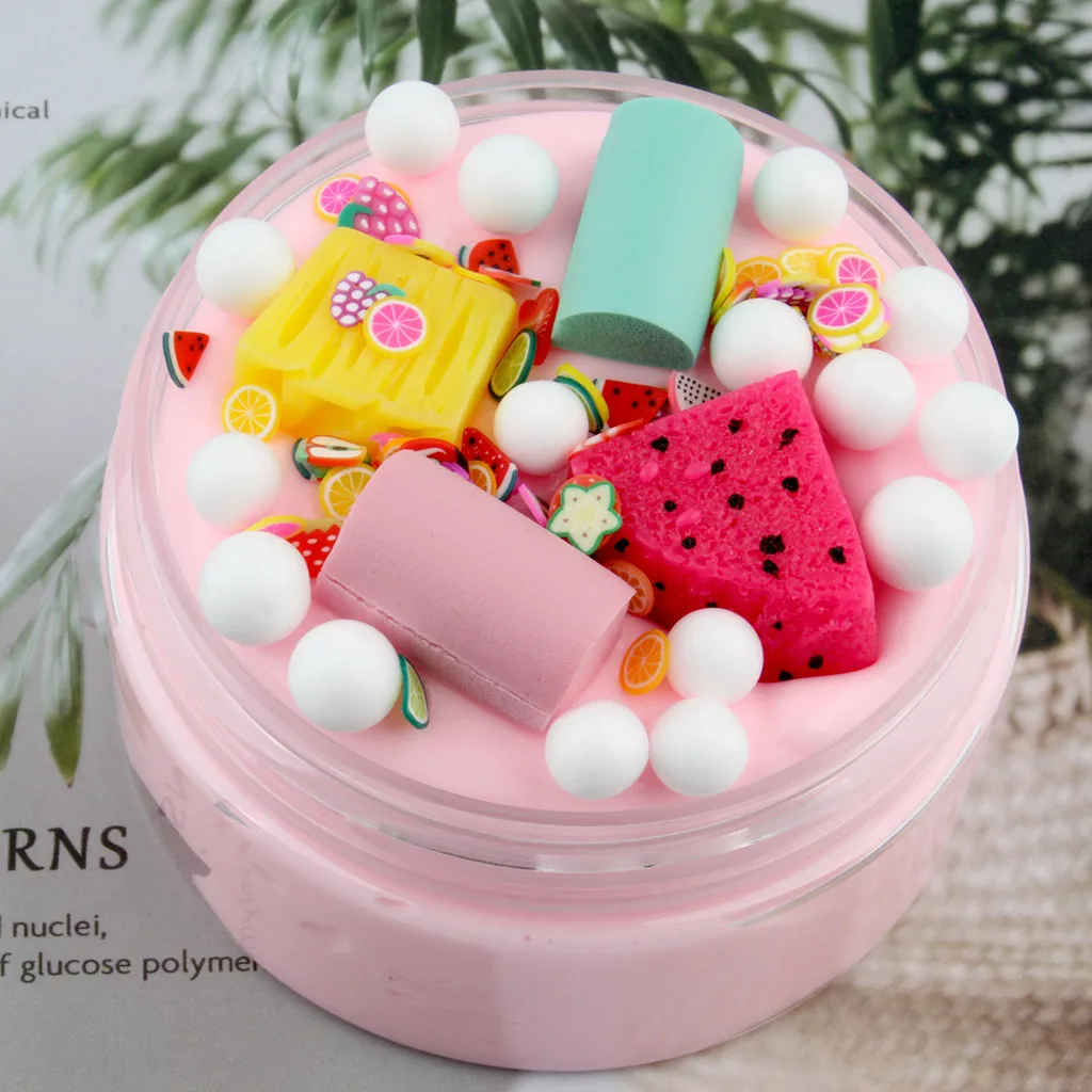 

Kawaii 100ml Fluffy Fruit Cloud Slime Fluffy Slime Stress Relief Toy Scented Sludge Sensory Squeeze Squishy Antistress #50