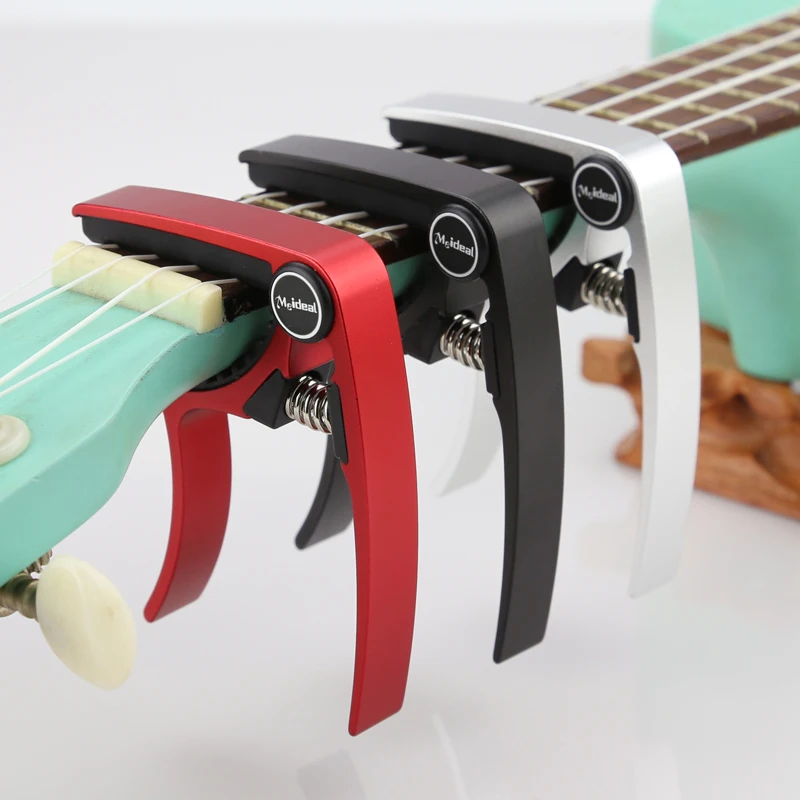 

Meideal Aluminum Alloy Ukulele Capo Designed for 4 Strings Ukulele Exquisite Spring One Hand Use Safe for Instrument MC20U