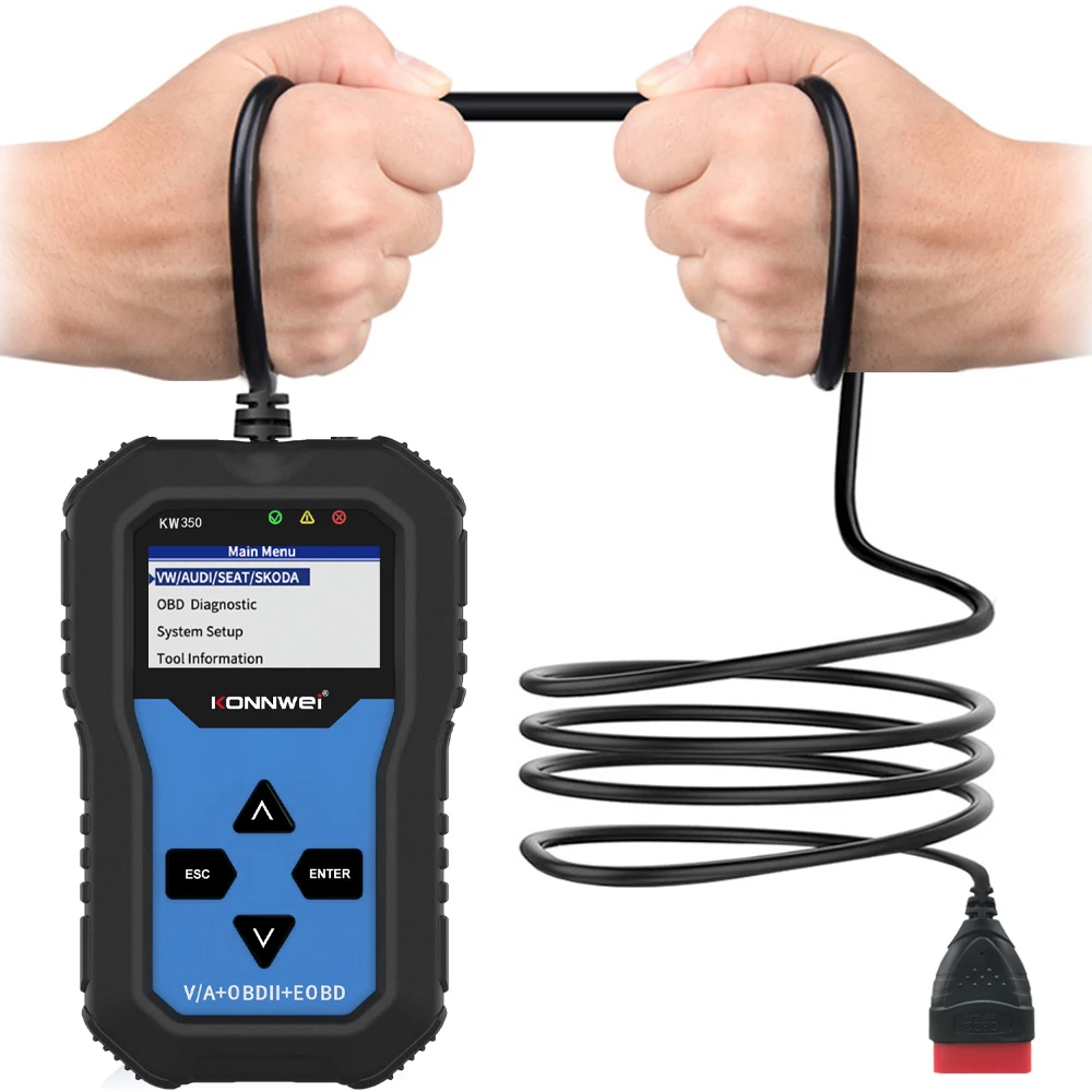 Автомобильный двигатель KONNWEI KW350 V007 OBD2 диагностический инструмент контрольный ABS