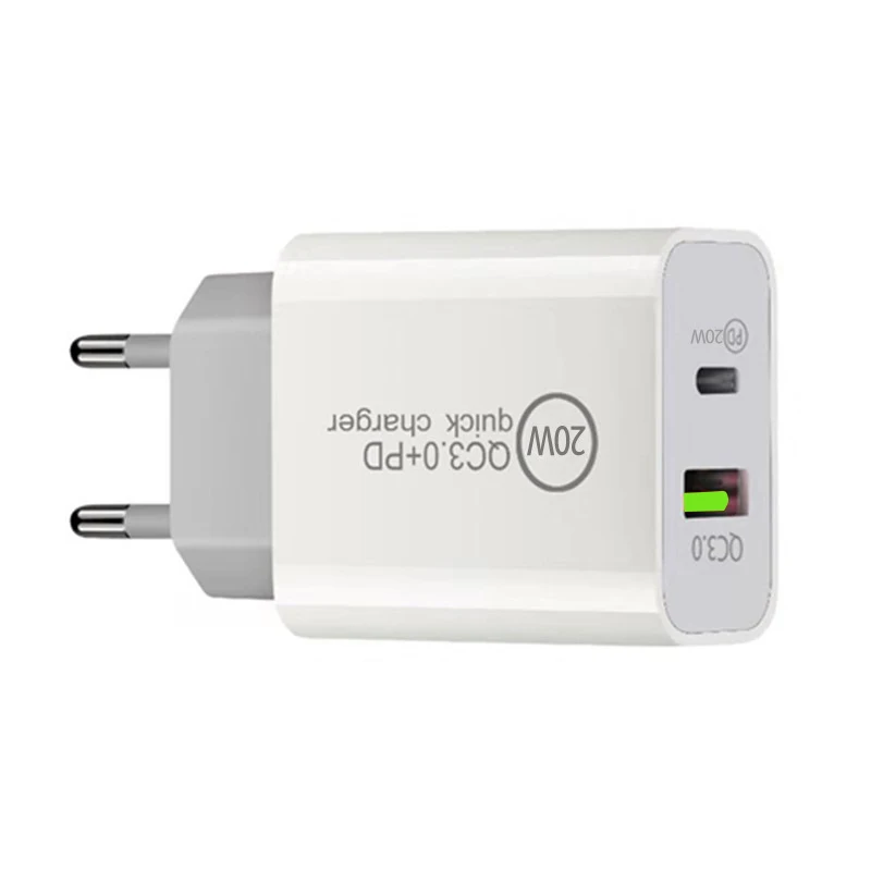 Быстрое зарядное устройство USB PD 20 Вт QC3.0 быстрая зарядка для iPhone Xiaomi Samsung