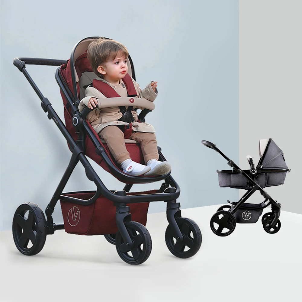 Детская коляска 2 в 1 Роскошная Высокая пейзаж детская s зонтичные коляски