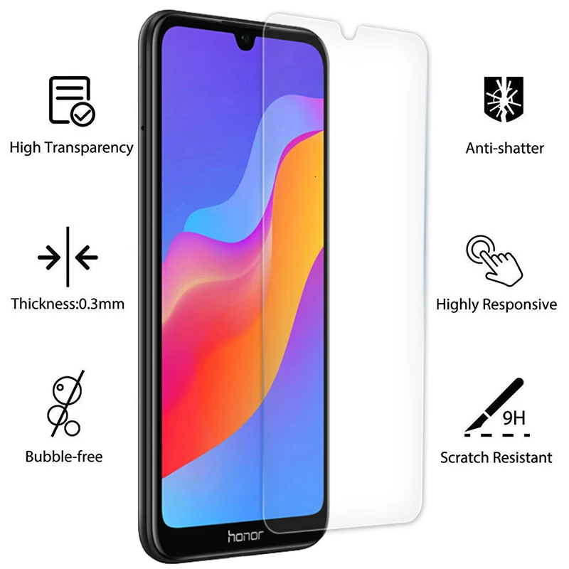 2pcs Tempered Glass Case on Honor 8a 7a Pro 6a Protective for Huawei Honer 8 7 6 A A8 A7 A6 Glas Screen Protector Phone 9h | Мобильные