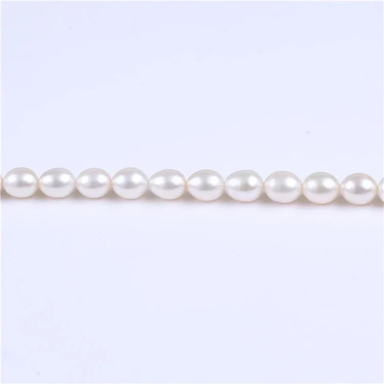 

APDGG Wholesale 5Strands Natural Pearl 9-10mm AAA Grade rice shape pearl strands Loose Beads women lady jewelry DIY