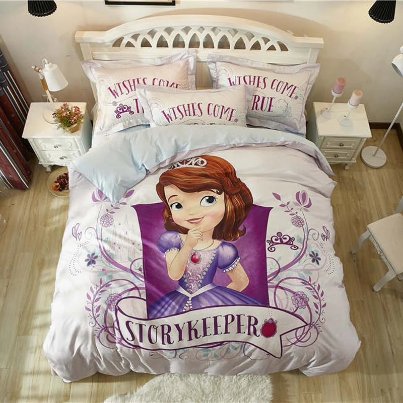 Полноразмерный Комплект постельного белья для девочек декор кровати двойные