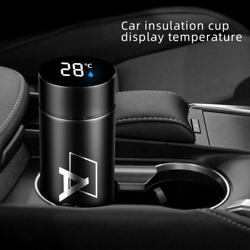 

portable car smart vacuum flask with temperature display suitable for Audi A3 A4 A5 A6 A7 A8 TT vacuum flask auto parts 500ml