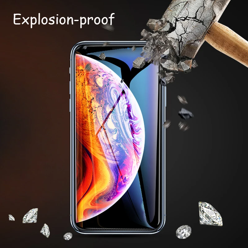 Фото Закаленное стекло 2 шт./лот для iphone 11 pro Max XR X XS 7 8 6 Plus защитная пленка экрана 3D с Закаленное стекло 2 шт./лот для iphone 11 pro Max XR X XS 7 8 6 Plus защитная пленка экрана 3D с