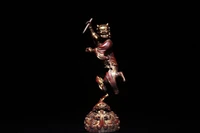 7 tibet buddhism temple old bronze gilt cinnabars jinkui star dot fighting buddha statue zhong kui statue gold list title