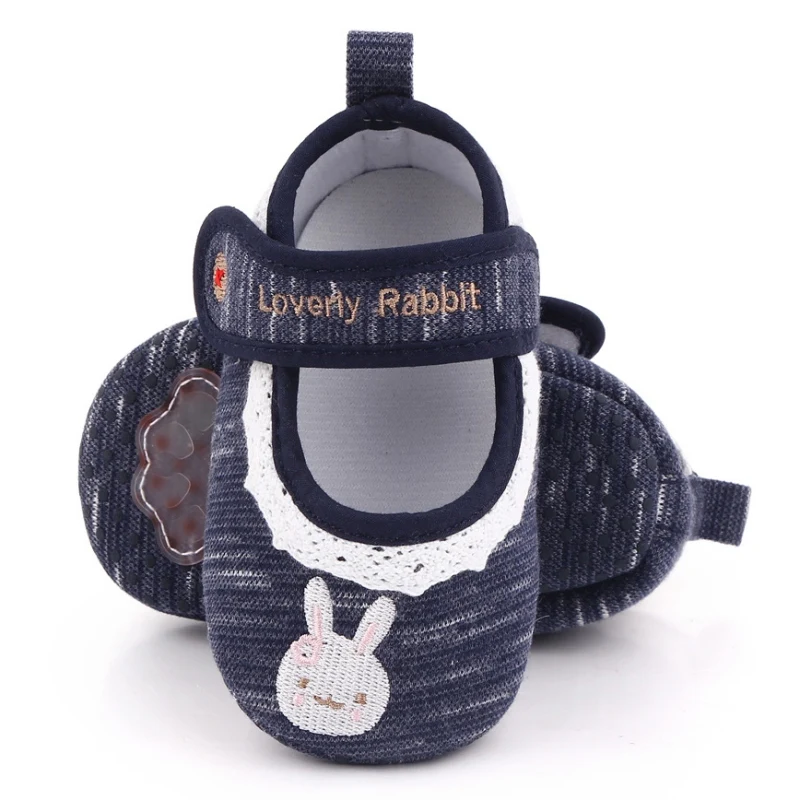 

Bobora Newborn Baby Girl Shoes Rabbit Pattern Princess Shoes Toddler Soft Sole Bowknot Walking Shoes