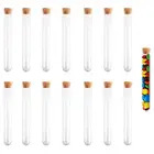 Пластиковые пробирки и пробки, прозрачные пробирки, для лабораторного оборудования и хранения кондитерских изделий, специй, жидкостей, 50 шт.