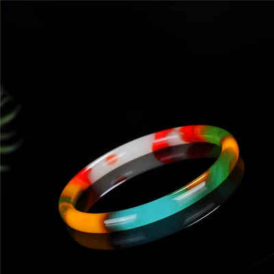 

Natural chicken blood jade two-tone 54-64mm bracelet, elegant princess jewelry, best gift for mother and girlfriend