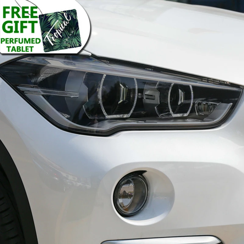 

2 Pcs Car Headlight Protective Film Headlamp Transparent Black TPU Sticker For BMW X1 F48 2015-Present 2020 Accessories