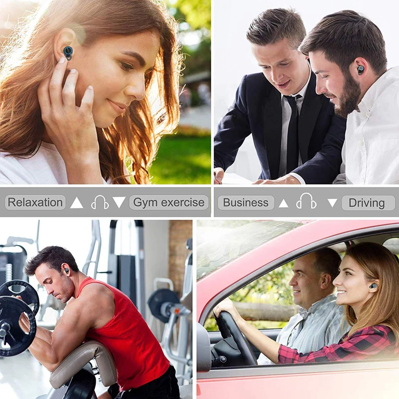 X6 TWS 5 0 Bluetooth наушники 9D стерео спортивные Беспроводная гарнитура IPX7